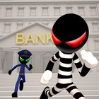 Stickman Bank Robbery Escape MOD lot of money