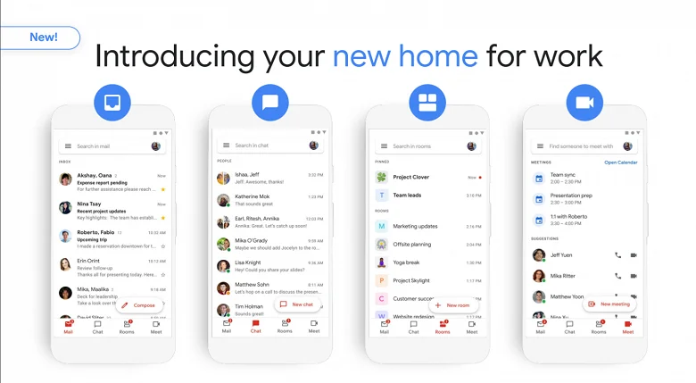 Introducing your new home for work, gmail