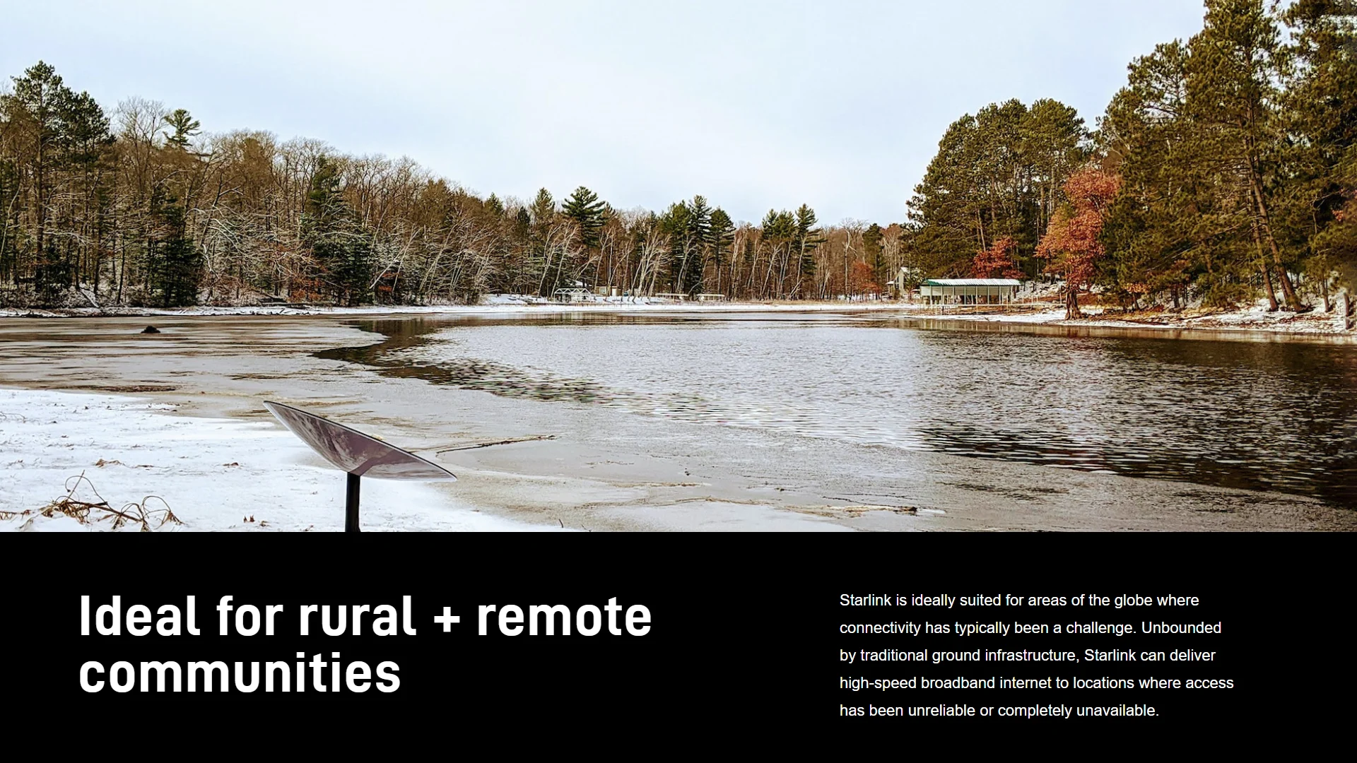 Starlink Ideal for rural + remote communities