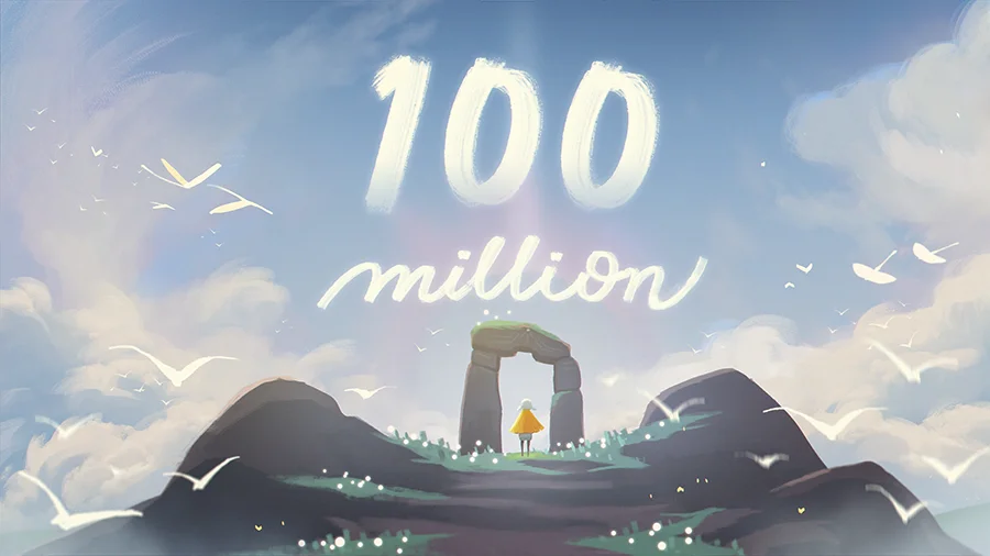 Sky 100 million illustration