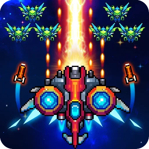 Galaxiga: Classic Arcade Game MOD many diamonds/coins