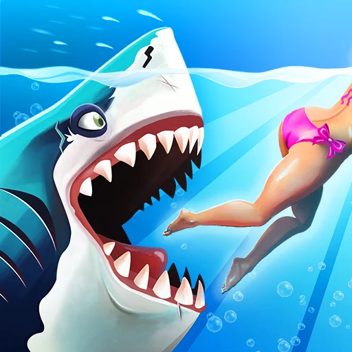 Hungry Shark World MOD неограниченно золота/самоцветов