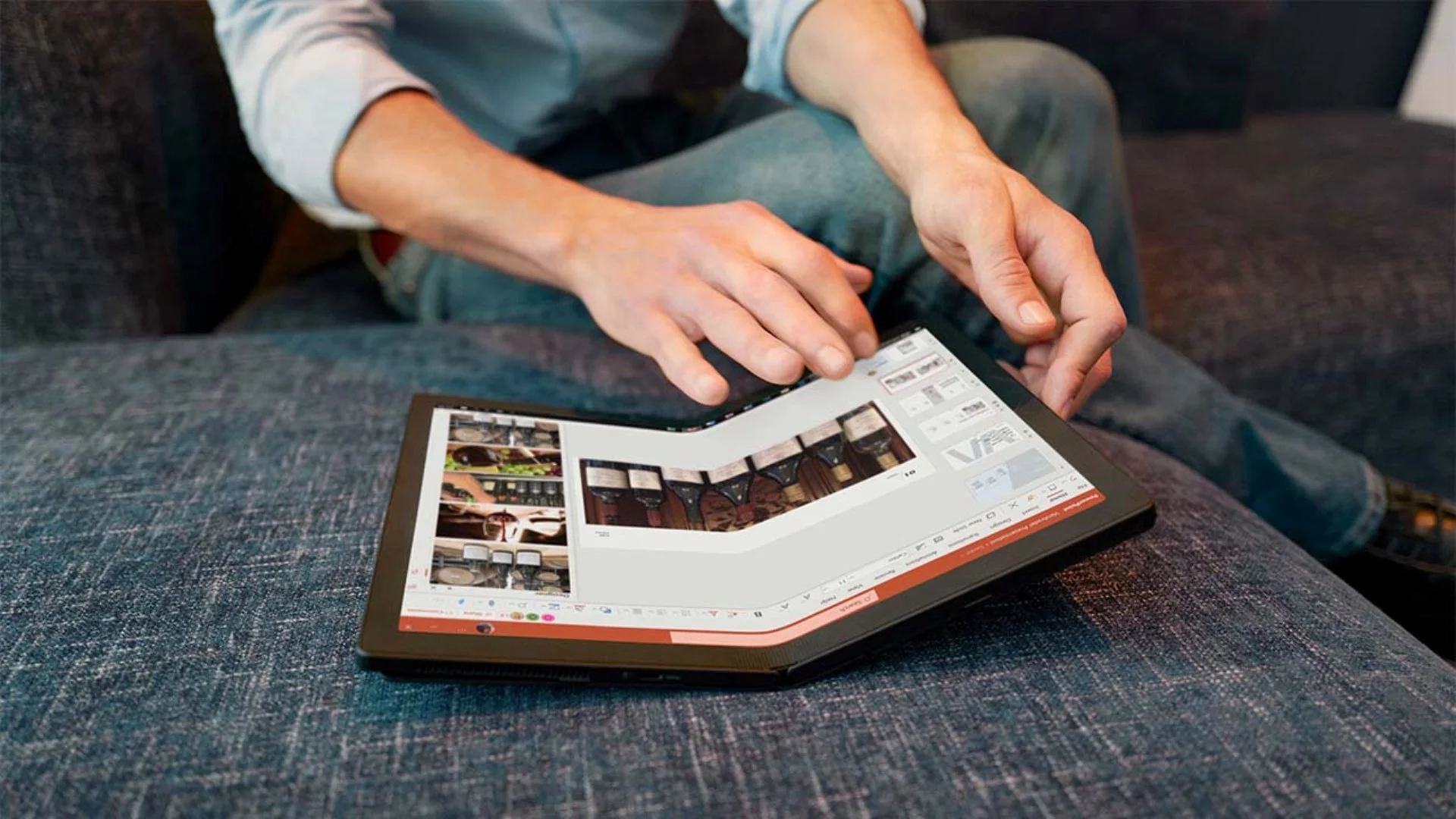 Lenovo ThinkPad X1 Fold in use