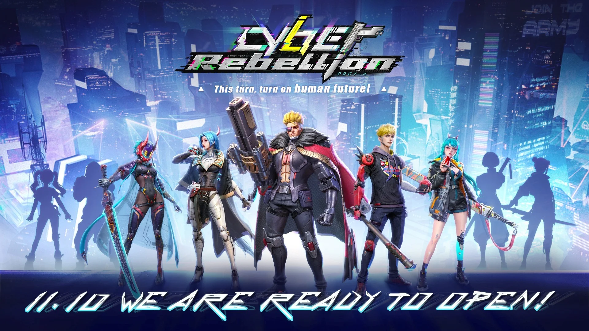 The drying cyberpunk world awaits salvation in the game Cyber Rebellion on iOS and Android
